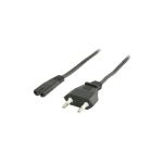 Кабель питания для аудио/видео техники (IEC 320 C7/двойная вилка CEE 7/16, 1.8 м)