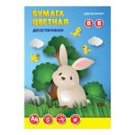 Цветная бумага A4, 08 л. 08 цв., двустор., офсетная, на скрепке, 65 г/м2, Schoolformat