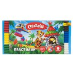 Пластилин 06 цв., со стеком, 90 г, Creativiki