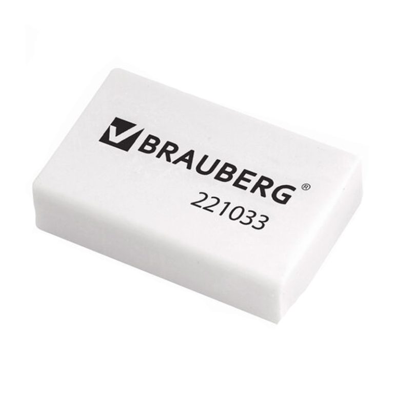 Ластик. Ластик BRAUBERG 26х17х7мм 221033. BRAUBERG ластик 221033 белый. Ластик BRAUBERG белый 26х17х7 мм. Ластик BRAUBERG 26*17*7 мм белый 221033 (160/уп).