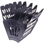 Подставка (лоток) для бумаг, веерная, 6 отд.,  7 секций,сборная, черная, СТАММ