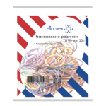 Резинки банковские 60 мм, цветные, 50 гр/уп. Attomex
