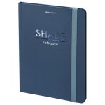 Записная книжка А5, 96 л., твердый переплет, на резинке, клетка, BRAUBERG.Тень