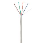 Кабель Netlan U/UTP (Внутр., одножильн., 4пары, cat.5/5E, медный, оболочка ПВХ) 305м. серый