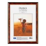 Рамка А4, 21х30 см, пластиковая, темный орех, 2 золот. полосы,стекло, №2, OfficeSpace