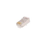 Коннектор RJ-45 (Кат.5e, универсальные ножи, для проводников 0,47-0,51мм, ЭКРАНИРОВАННЫЙ)