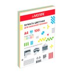 Бумага цветная deVENTE, ассорти, 5 цв., пастель (гол.,желт.,оранж.,роз., салат.)80 г/м², 100 л.