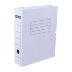 Короб архивный А4, корешок 75 мм, с клапаном, гофрокартон, белый,  OfficeSpace