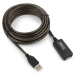 Кабель USB 2.0 удлинительный активный A (M)  A (F) 10м Cablexpert UAE-01-10M