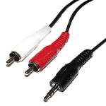 Кабель аудио 3.5мм Jack (M)-> 2xRCA (M), стерео, 1.5/1.8 м