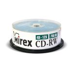 Диск многократной записи CD-RW Mirex 700Mb (25 штук на шпинделе)