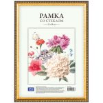 Рамка А4, 21х30 см, пластиковая, золото, стекло, №9, OfficeSpace