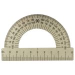 Транспортир 10 см, 180° металлический ПИФАГОР