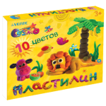 Пластилин 10 цв., со стеком, 200 г, картон. упак., deVENTE.Космо