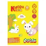 Картон белый A4, 10 л., мелованный, в папке, Каляка-Маляка