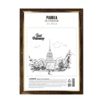 Рамка А4, 21х30 см, пластиковая, темный орех, стекло, deVENTE