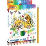 Карандаши цветные 36 цв., корпус дерево, шестигр., deVENTE.Космо