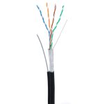Кабель Netlan F/UTP (Внеш., экран., трос, одножильн., 4пары, cat.5/5E, медный, обол. полиэт-н) 305м.