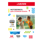 Фотобумага матовая односторонняя, A4, 180 г/м2, 100 л., deVENTE