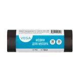 Мешки д/мусора ПНД 30 л. 5 мкм,  (20 шт/уп.)  48*55см, рулон Vega