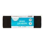 Мешки д/мусора ПНД 120 л. 15мкм, (10 шт/уп.) 70*110см, рулон Vega