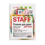Резинки банковские 40 мм, цветные (100 гр/упак) STAFF