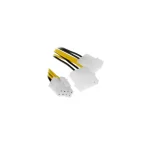 Переходник питания FinePower 2xMolex(M) - EPS 8pin(F) [0,15 м, 18AWG, мат.плата]