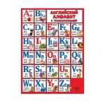 Плакат "Алфавит (английский с транскрипцией)", формат А2