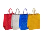 Пакет подарочный 18x23x10 см, вертикальный, голография, ЗОЛОТАЯ СКАЗКА ассорти 4 цвета