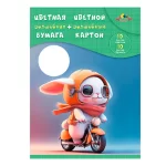 Цветная бумага и цв.картон А4, 20 л. 10 цв., в папке, Апплика "Крутой гонщик"