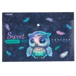 Папка-конверт на кнопке А4, 180 мкм, полупрозрачная, с рисунком, матовая, deVENTE. Happy Owl