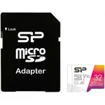 Карта памяти 32Gb MicroSDHC Silicon Power Class10 SP032GBSTHBV1V20SP + adapter