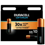 Батарейка Duracell AA Optimum, щелочная, 1.5В, LR6-10BL (цена за 1 элемент)