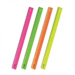 Линейка 40 см, пластиковая, непрозрачная, неон ассорти, Neon