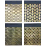 Пакет подарочный 31x42x12 см, вертикальный, тисн. фольгой, ассорти 4 дизайна, deVENTE. Black & Gold