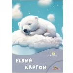 Картон белый A4, 10 л., немелованный, в папке, Апплика Сладкие сны