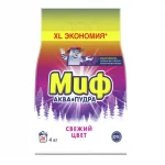 Порошок стиральный МИФ Автомат 3 в1 "Свежий цвет", 4 кг/пачка
