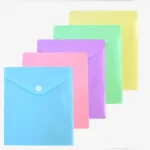 Папка-конверт на кнопке А6+, 140*170 мм,, 180 мкм, непрозрачная, ассорти, deVENTE. Pastel