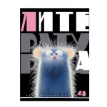 Тетрадь предметная 48л. КТС-Про.Заряженные пушистики Литература, ВД-лак