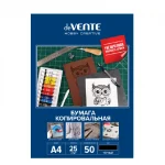 Бумага копировальная А4, 50л., черная, 25 г/м², deVENTE. Хобби креатив
