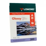 Фотобумага глянцевая, односторонняя, А4, 200 г/м2, 50 л. Lomond