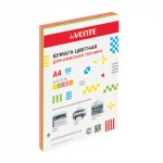 Бумага цветная deVENTE, ассорти, 5 цв.,, неон (jоранж.,желт.,малин.,красн.,зел.) 75 г/м², 100 л.