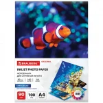 Фотобумага  глянцевая, односторонняя, А4, 090 г/м2, 100 л.BRAUBERG ORIGINAL