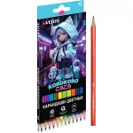 Карандаши цветные 12 цв., корпус дерево, шестигр., deVENTE. Корокоро