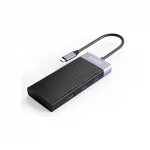 USB-концентратор ORICO 4 в 1 черный (ORICO-MDK-4P-BK-BP) (USB 2.0 Type-A, USB 3.2 Gen 1 Type-A, USB 3.2 Gen 1 Type-C, HDMI, корпус черный)