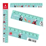 Линейка 16 см, пластиковая, цветная, deVENTE. Yummy Panda