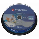 Диск одноразовой записи BD-R Verbatim 25Gb 6x Cake Box (10шт) Printable