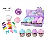Тесто для лепки 10 цветов, 125 г, 3 формочки, Mazari Цветочек