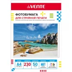 Фотобумага матовая односторонняя, A4, 230 г/м², 50 л.,deVENTE
