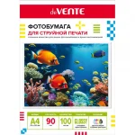 Фотобумага глянцевая односторонняя, A4, 090 г/м2, 100 л,  deVENTE